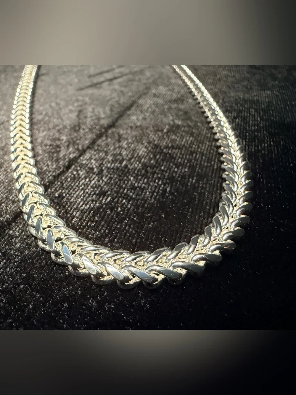 Franco 22in 6.5MM Italy 925 Stamped silver filled necklace 55.2g brand new